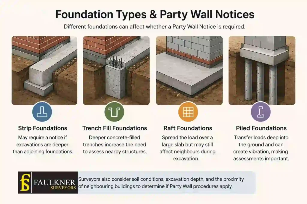 How Do Construction Methods Affect Party Wall Requirements? A Homeowner’s Guide 1 How Do Different Foundation Types Influence Party Wall Notices Hitchin?
